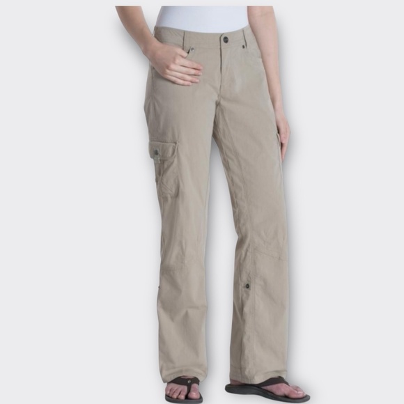 KUHL Women Splash Roll-Up Pants Cargo Hiking Gorpcore Outdoor Cabin Khaki Tan 10 - Picture 4 of 15